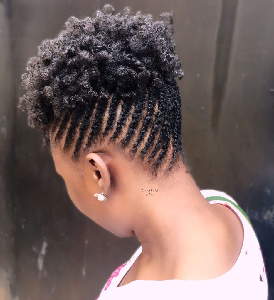 Afro Hair Updo with Braided Sides Afro Hair Updo with Braided Sides — Updos 2027 for Short Hair