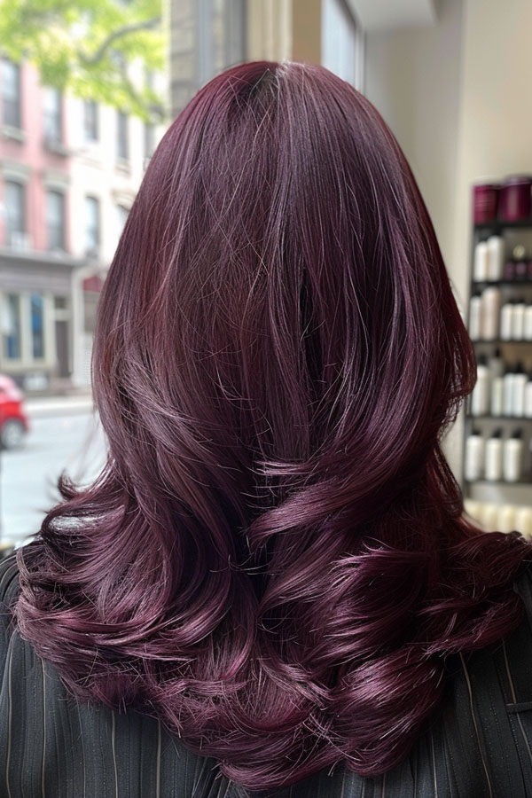Deep Plum Shoulder Length Layers Deep Plum Shoulder Length Layers — Plum Hair 2027