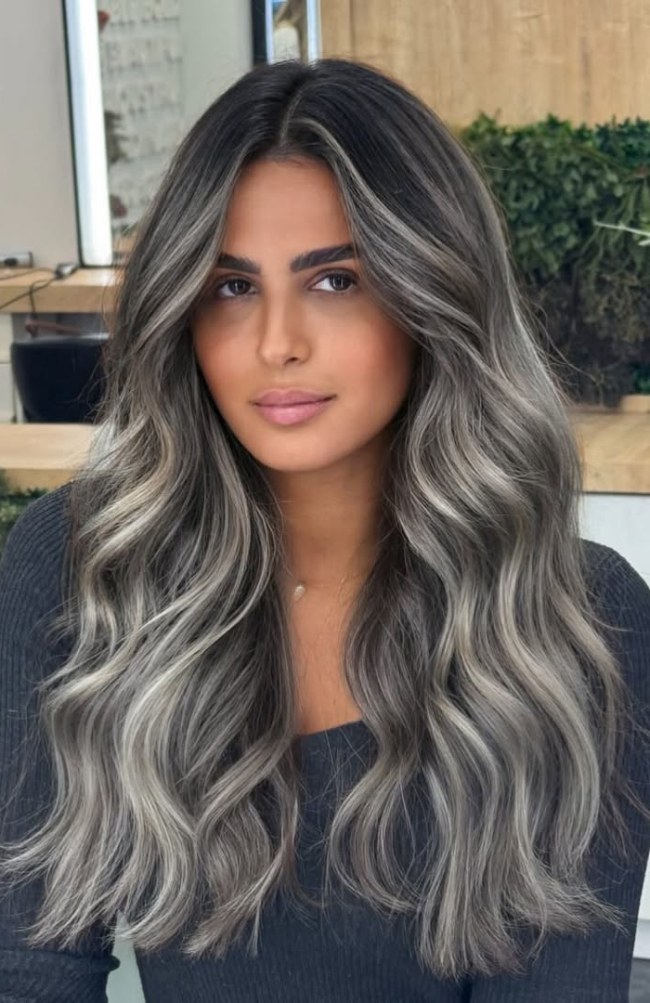 Mid-Back Waves With Ash Blonde Balayage — Balayage on Wavy Hair 2027
