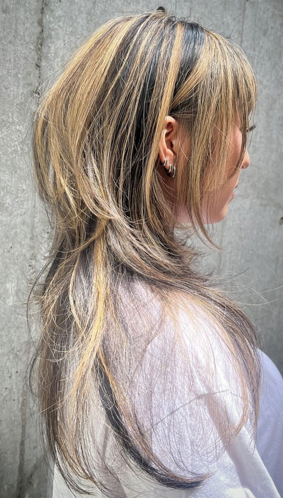 Wolf Cut With Chunky Blonde Strands Wolf Cut With Chunky Blonde Strands — Chunky Blonde Highlights on Brown Hair 2027