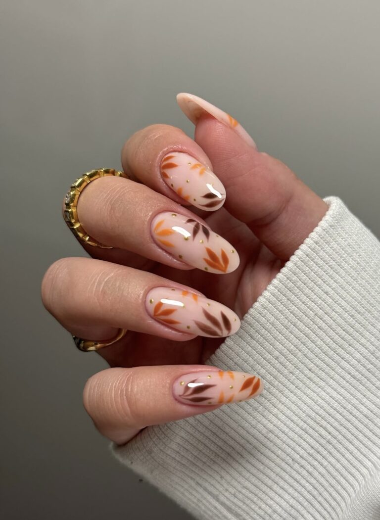Visual Idea — Each Nail Is Adorned With Brown — Thanksgiving Nails 2026