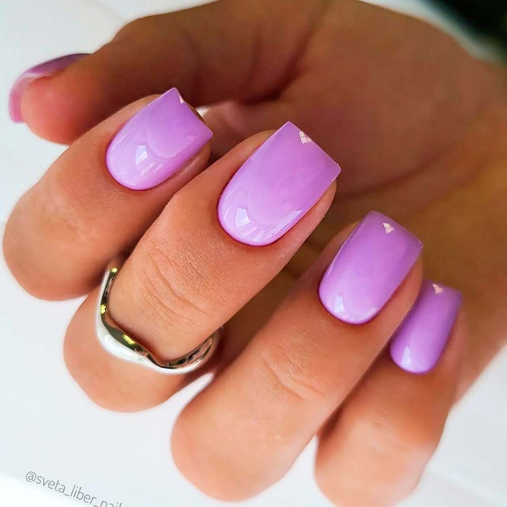 Short Soft Square Vibrant Lavender Ombre Short Soft Square Vibrant Lavender Ombre — Lavender Ombre Nails 2027