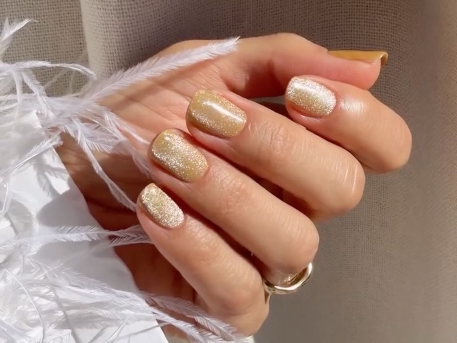 Glossy With Dense Glitter Visual Idea Glossy With Dense Glitter Visual Idea — Short Gel Nails 2027