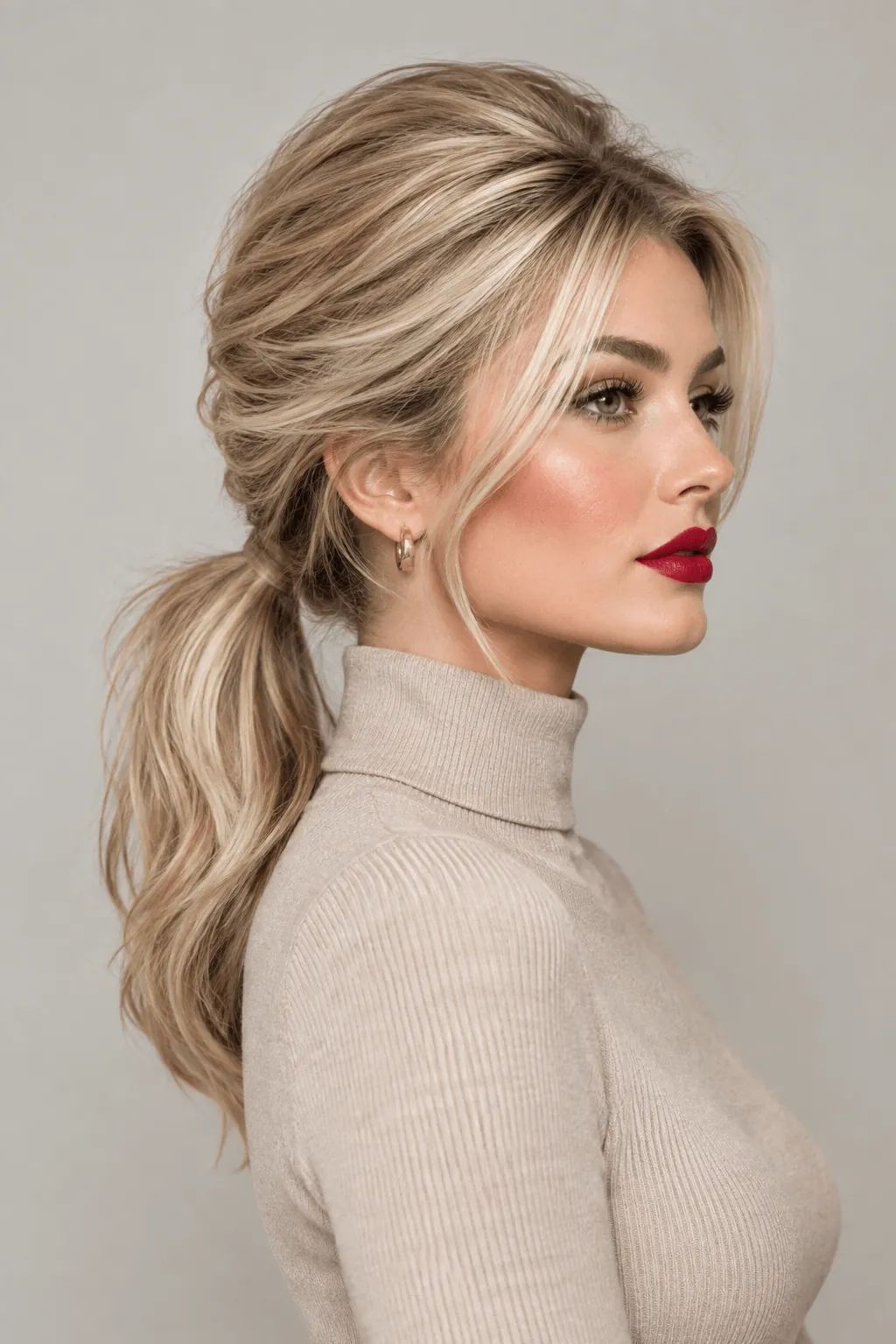 Face-Framing Pieces Visual Idea — Ponytail Hairstyles 2027 for Thin Hair