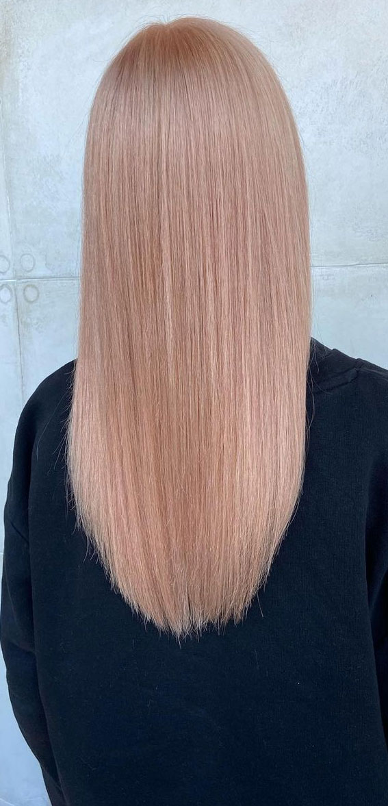 Sleek Light Peach Blonde Sleek Light Peach Blonde — Peach Blonde Hair 2027