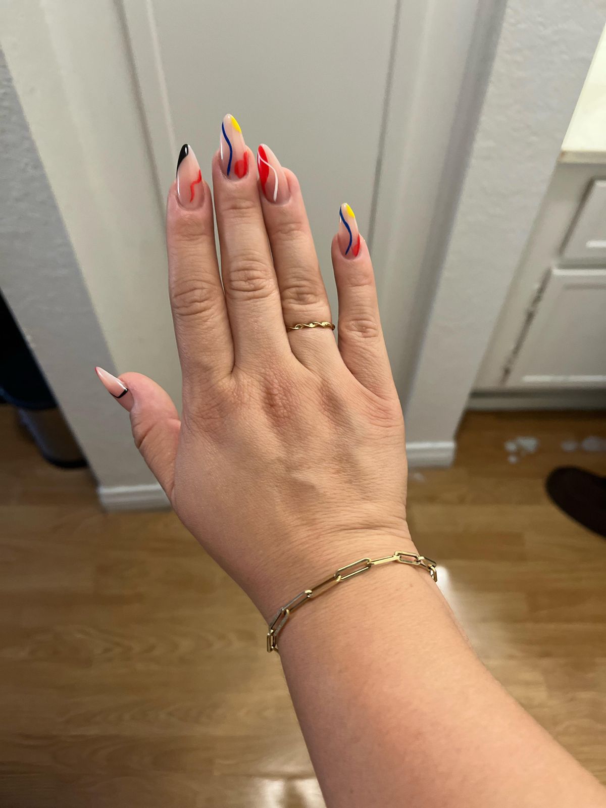 Abstract Colorful Lines Visual Idea Abstract Colorful Lines Visual Idea — Different Color Each Nail 2027