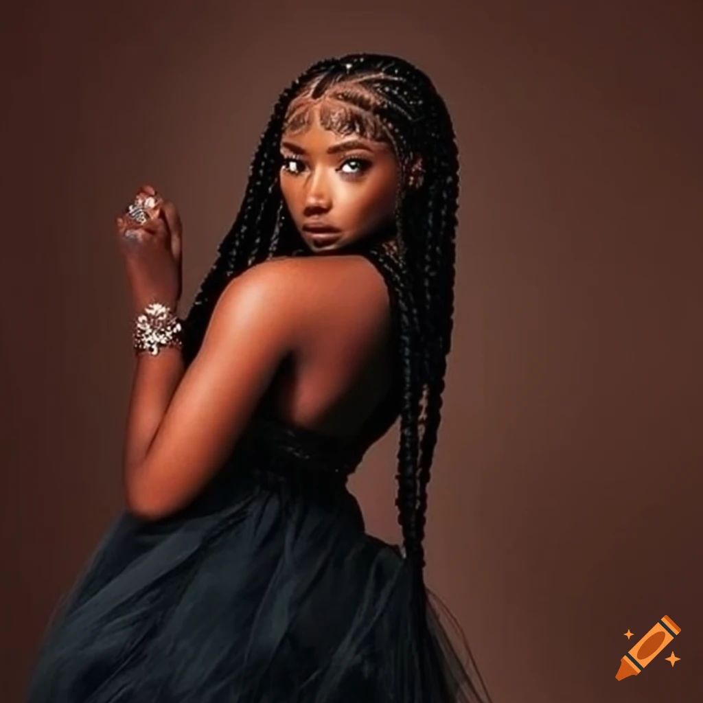 Wavy Texture Box Braids With Baby Hairs Wavy Texture Box Braids With Baby Hairs — Box Braids 2027 for Prom