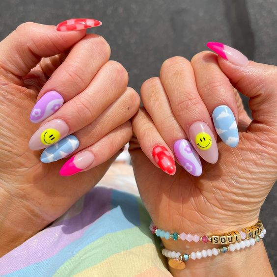 Spring Summer Visual Idea Spring Summer Visual Idea — Pink Smiley Face Nails 2027