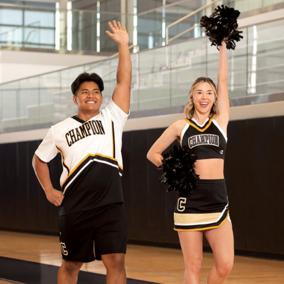 Black, White, and Gold Athletic Cheer Uniform Black, White, and Gold Athletic Cheer Uniform — Cheer Outfits for Women 2027