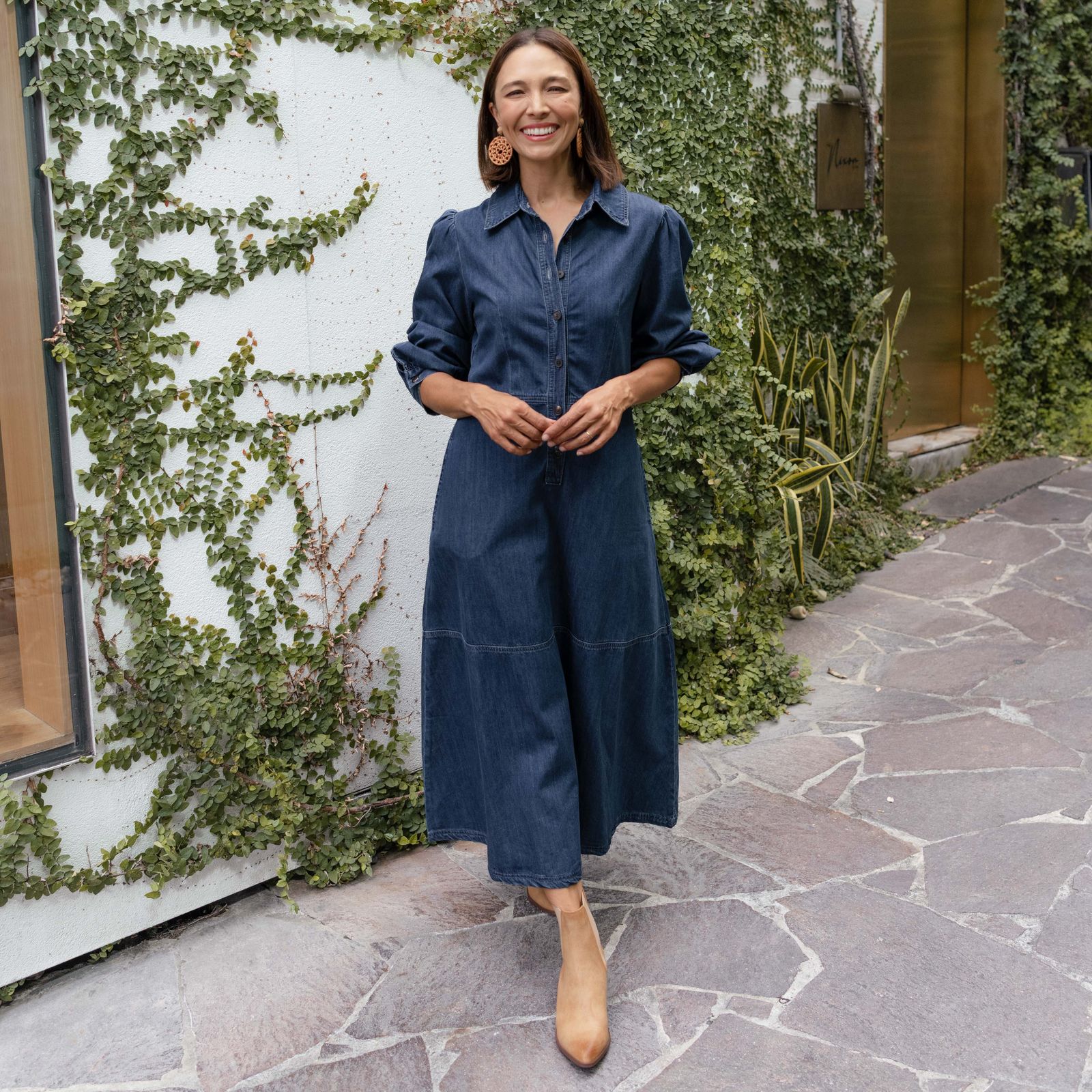 Denim Midi Dress and Ankle Boots for Chic Simplicity Denim Midi Dress and Ankle Boots for Chic Simplicity — Meet the Teacher Outfits 2027