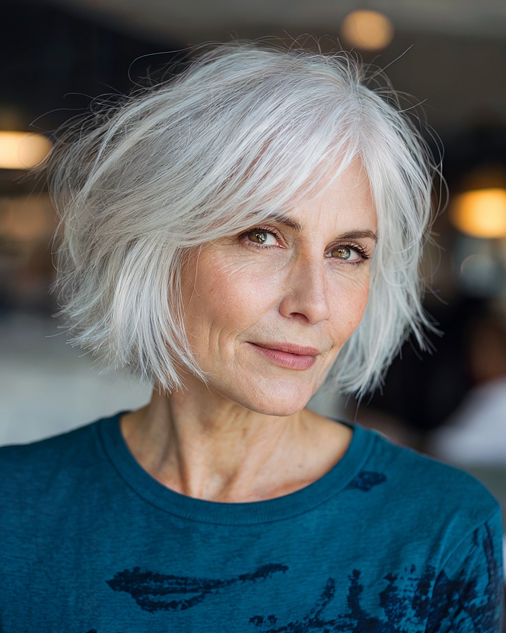 44 Youthful Hairstyles for Women Over 60 with Grey Hair