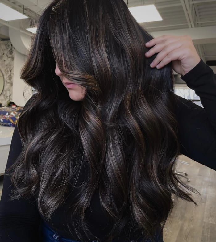 Ash Brown Balayage With Side Part — Balayage on Dark Brown Hair 2027
