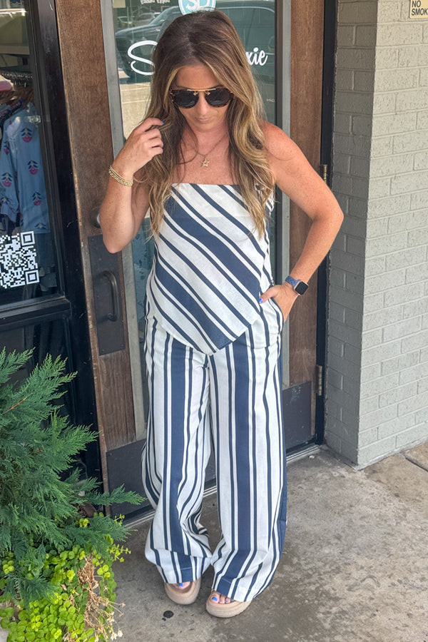 Striped Linen Tube Top Set for Effortless Casual Chic Striped Linen Tube Top Set for Effortless Casual Chic — Tube Tops 2027