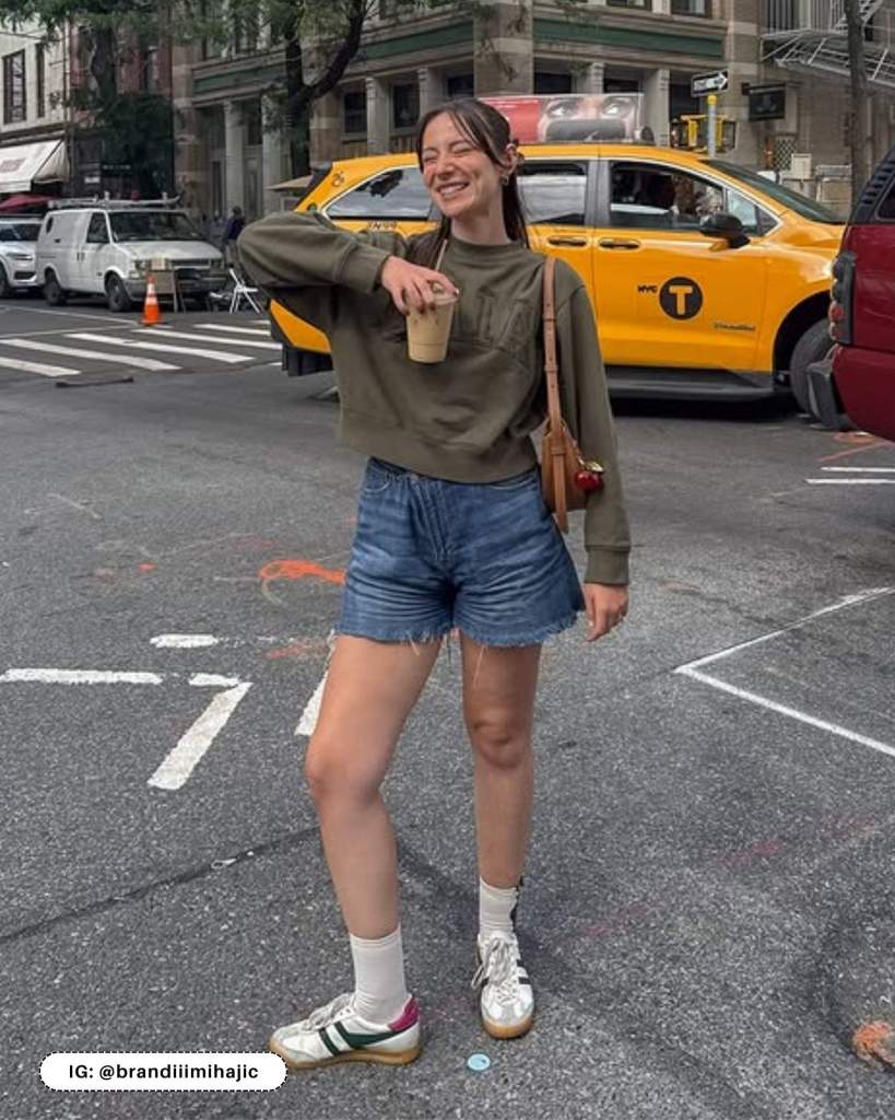 Urban Vibes: Olive Sweatshirt with Distressed Denim Urban Vibes: Olive Sweatshirt with Distressed Denim — Sweatshirt Outfits 2027