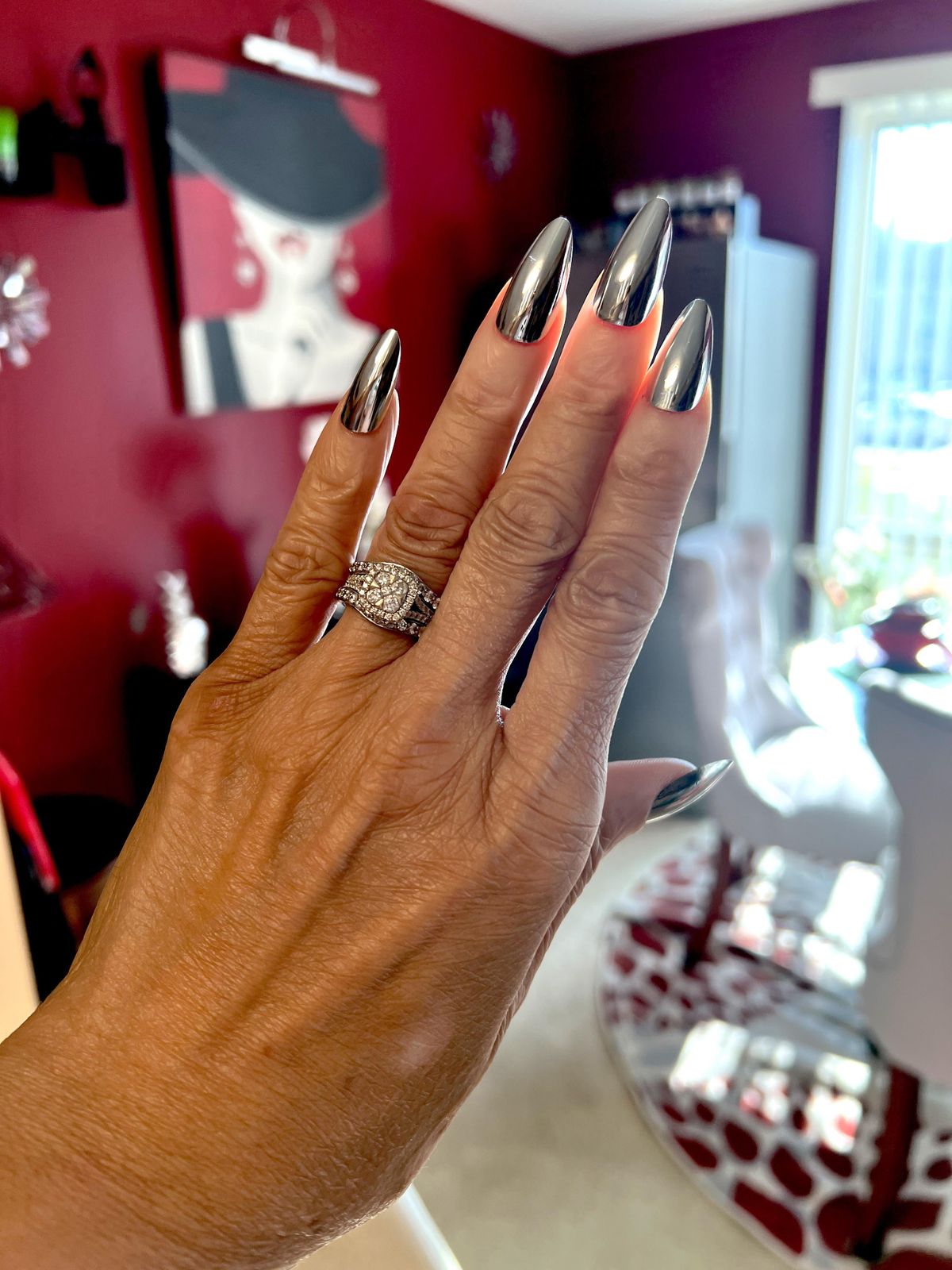 Full Nail Coverage Visual Idea Full Nail Coverage Visual Idea — Silver New Years Nails 2027