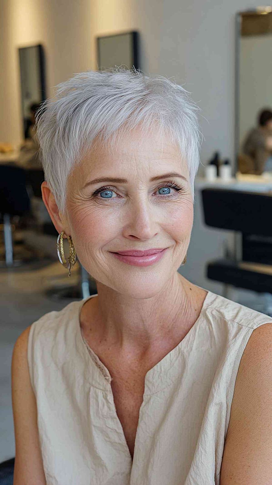 Short Silver Pixie With Darker Lowlights Short Silver Pixie With Darker Lowlights — Lowlights Pixie 2027