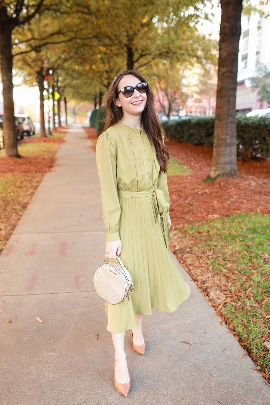 Polished Daytime Chic in a Belted Moss Green Midi Dress Polished Daytime Chic in a Belted Moss Green Midi Dress — Moss Green Outfits 2027