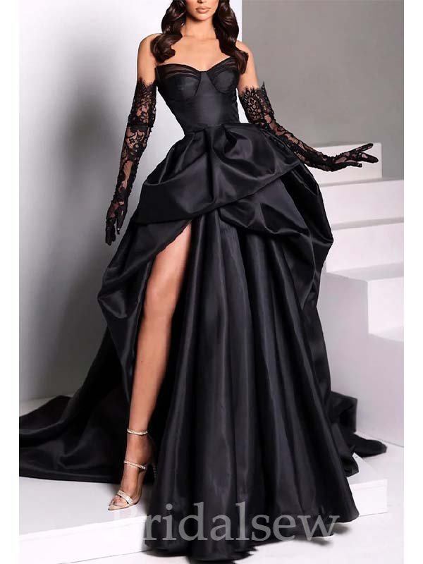 Strapless Gown with Voluminous Skirt and Lace Gloves Strapless Gown with Voluminous Skirt and Lace Gloves — Black Tie Dresses 2027