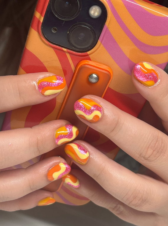 Glossy With Glitter Visual Idea Glossy With Glitter Visual Idea — Swirl Nails 2027