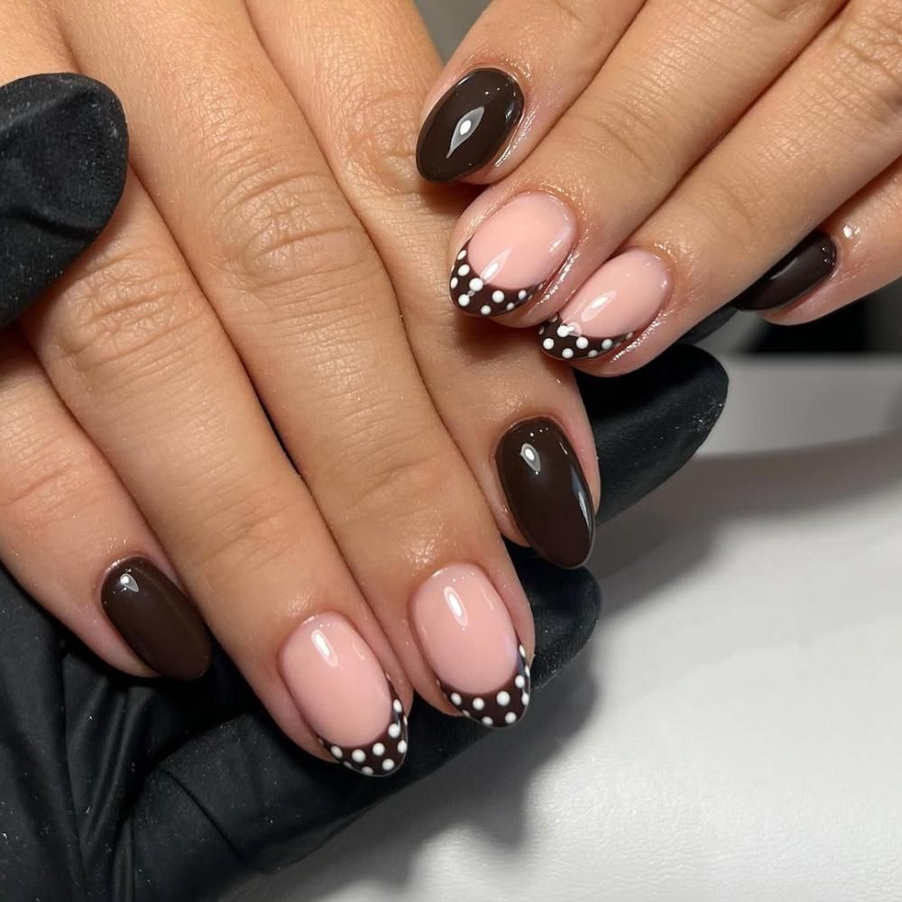 Nude French with Polka Dot Tips Nude French with Polka Dot Tips — Retail Nails 2027