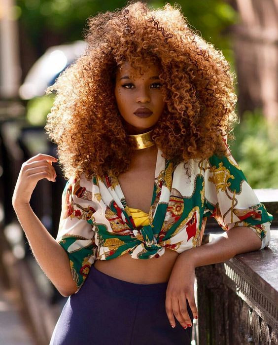 Voluminous Shoulder-Length Afro Voluminous Shoulder-Length Afro — Natural Hairstyles 2027 with Weave