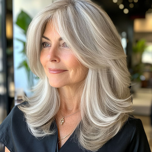 28 Timeless Long Layered Haircuts & Hairstyles for Women Over 50