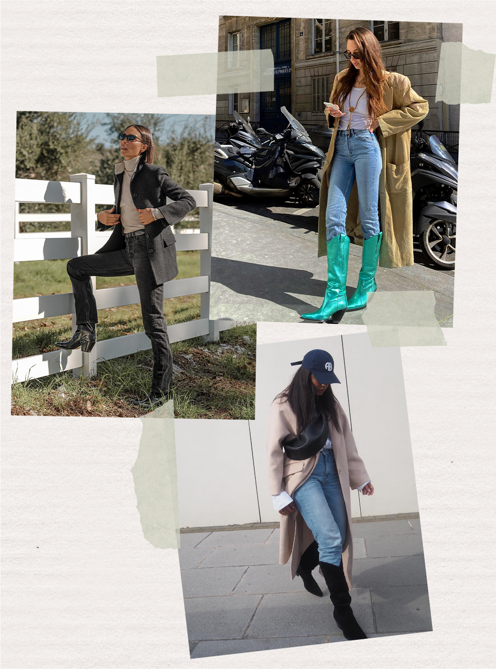 Monochromatic Grey Ensemble with Black Cowboy Boots Monochromatic Grey Ensemble with Black Cowboy Boots — Cowboy Boots Outfits 2027