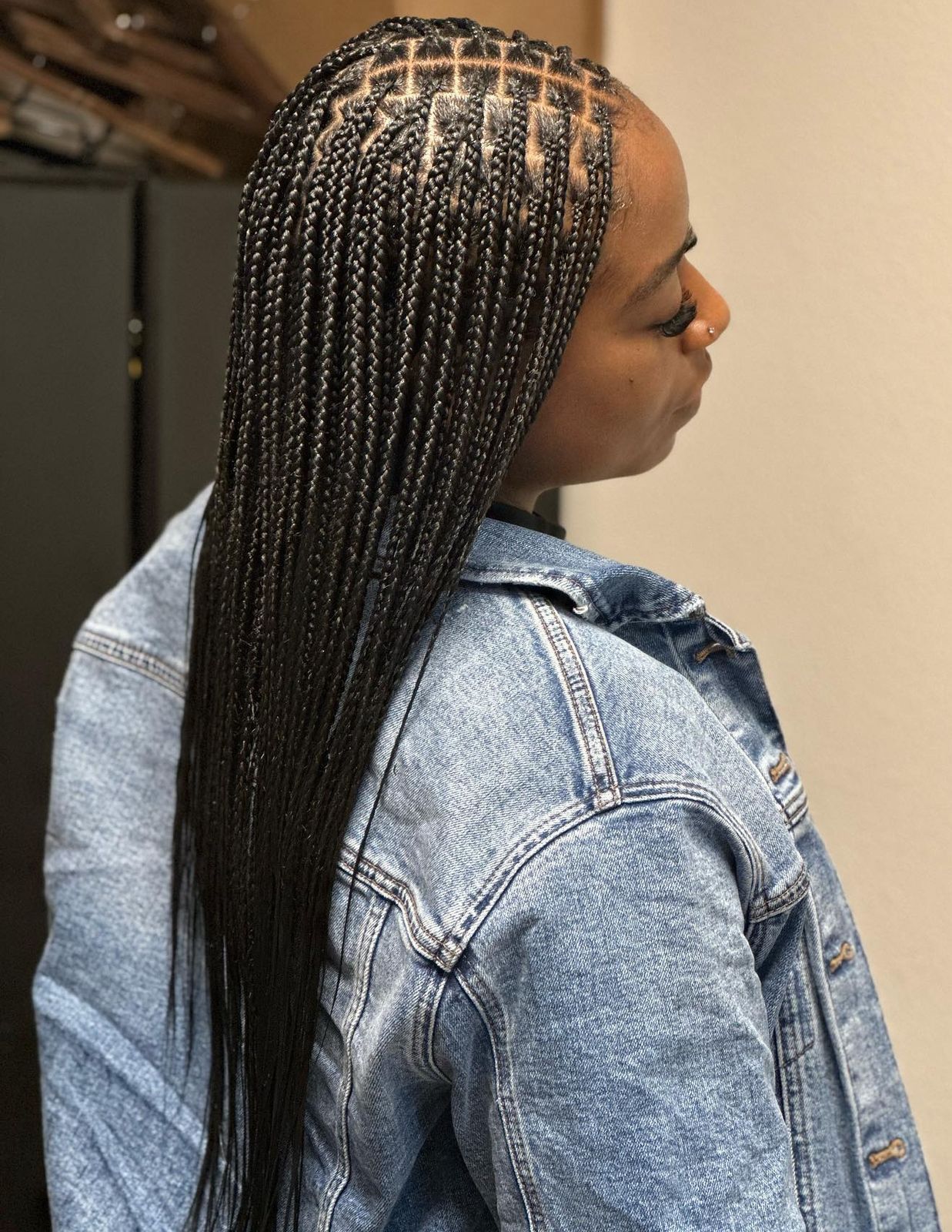 Side Profile Neat Box Braids Side Profile Neat Box Braids — Box Braids 2027 for Prom
