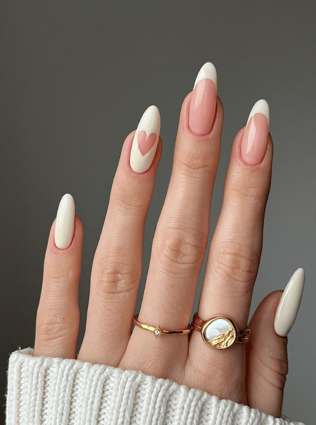 Pale Pink with White Floral Accents Pale Pink with White Floral Accents — Classy Wedding Nails 2027