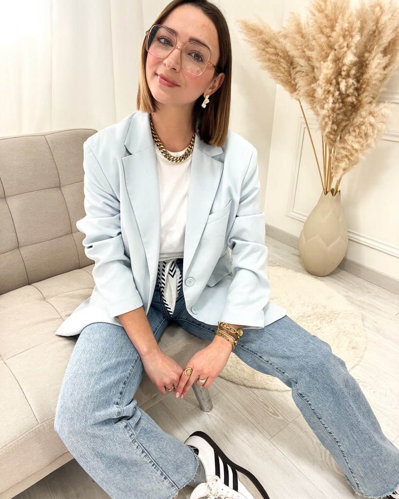 Light Blue Oversized Blazer and Straight-Leg Jeans Light Blue Oversized Blazer and Straight-Leg Jeans — Casual Work Outfits 2027