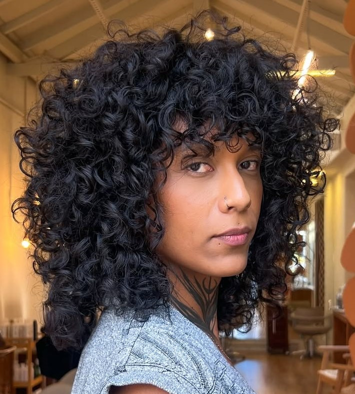 Voluminous Jet Black Shoulder Cut Voluminous Jet Black Shoulder Cut — 3A Curly Hairstyles 2027