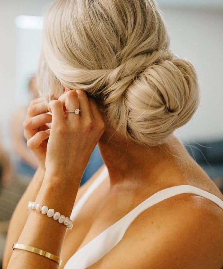 Slicked-Back Low Chignon — Wedding Updos 2027