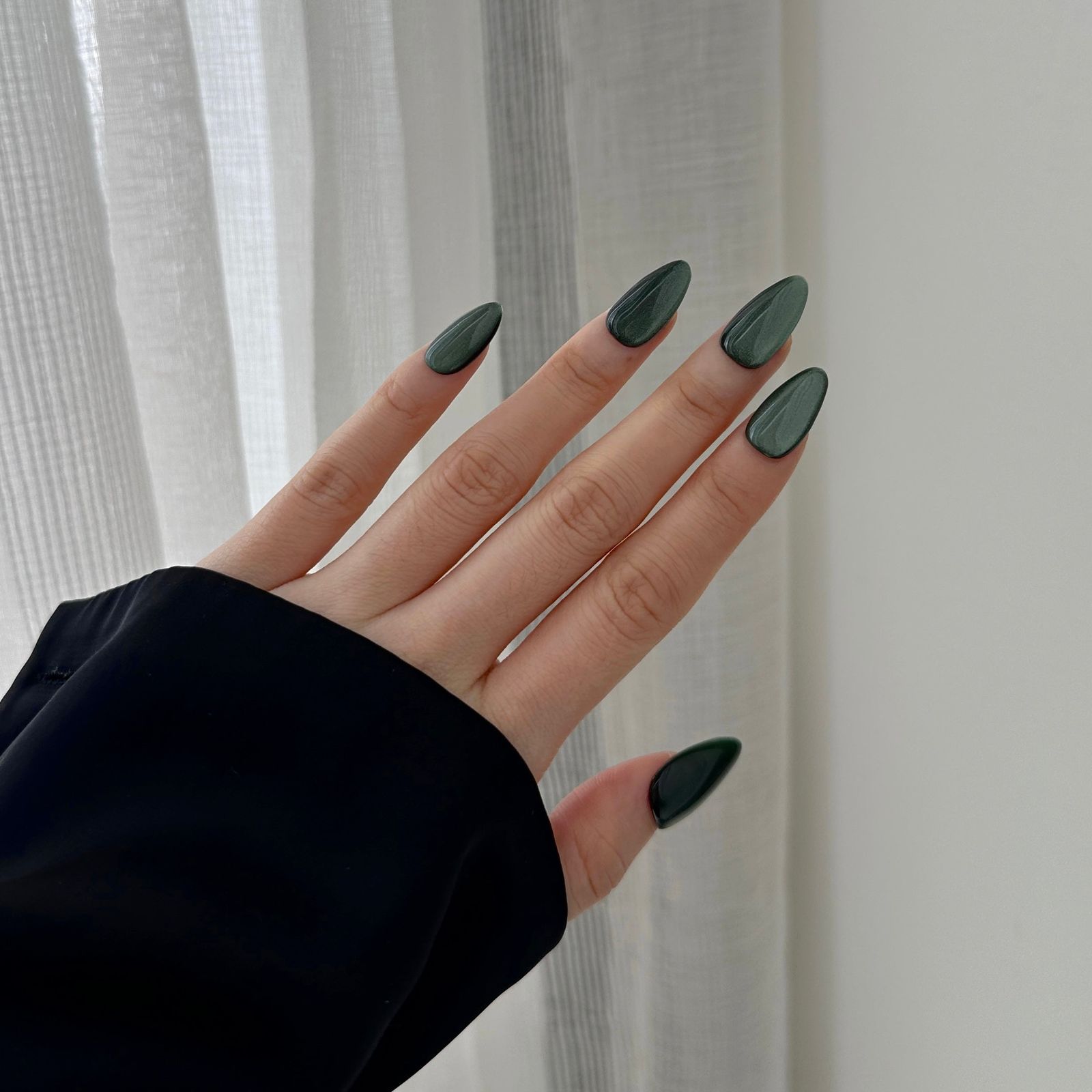 Matte With Velvet Effect Visual Idea Matte With Velvet Effect Visual Idea — Forest Green Nails 2027