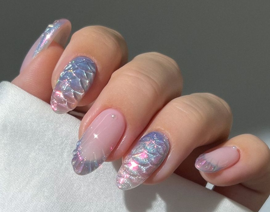 Glossy With Iridescent Shimmer Visual Idea — Coastal Nails 2027
