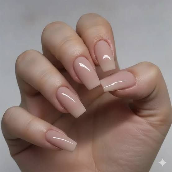 Short Coffin Sheer Nude Glossy Short Coffin Sheer Nude Glossy — Nails 2027 for Wide Nail Beds