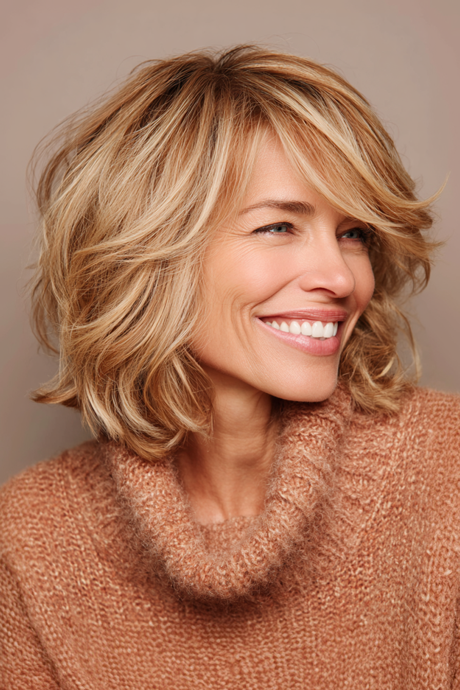 Chin-Length Layered Bob with Side Bangs Chin-Length Layered Bob with Side Bangs — Hairstyles 2027 for Medium Hair