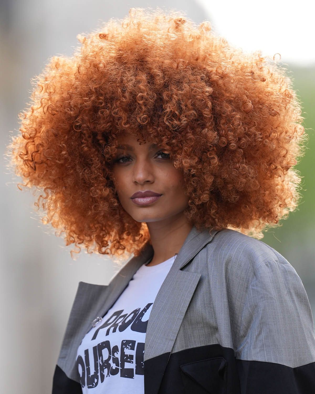 Vibrant Copper Orange Afro Vibrant Copper Orange Afro — Hair Color Trends 2027