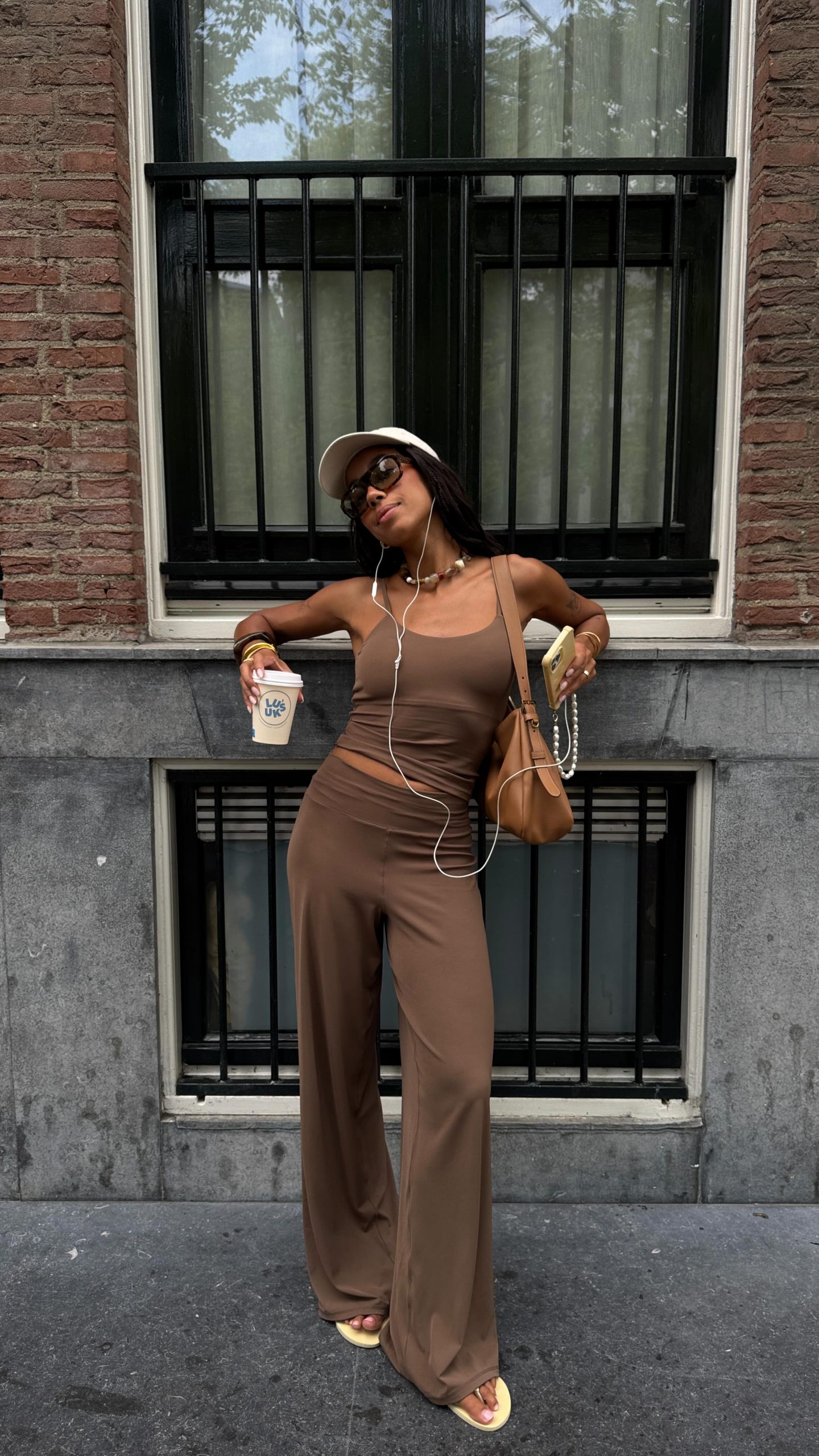 Monochromatic Brown Outfit with Wide-Leg Pants — Y2K Outfits 2027