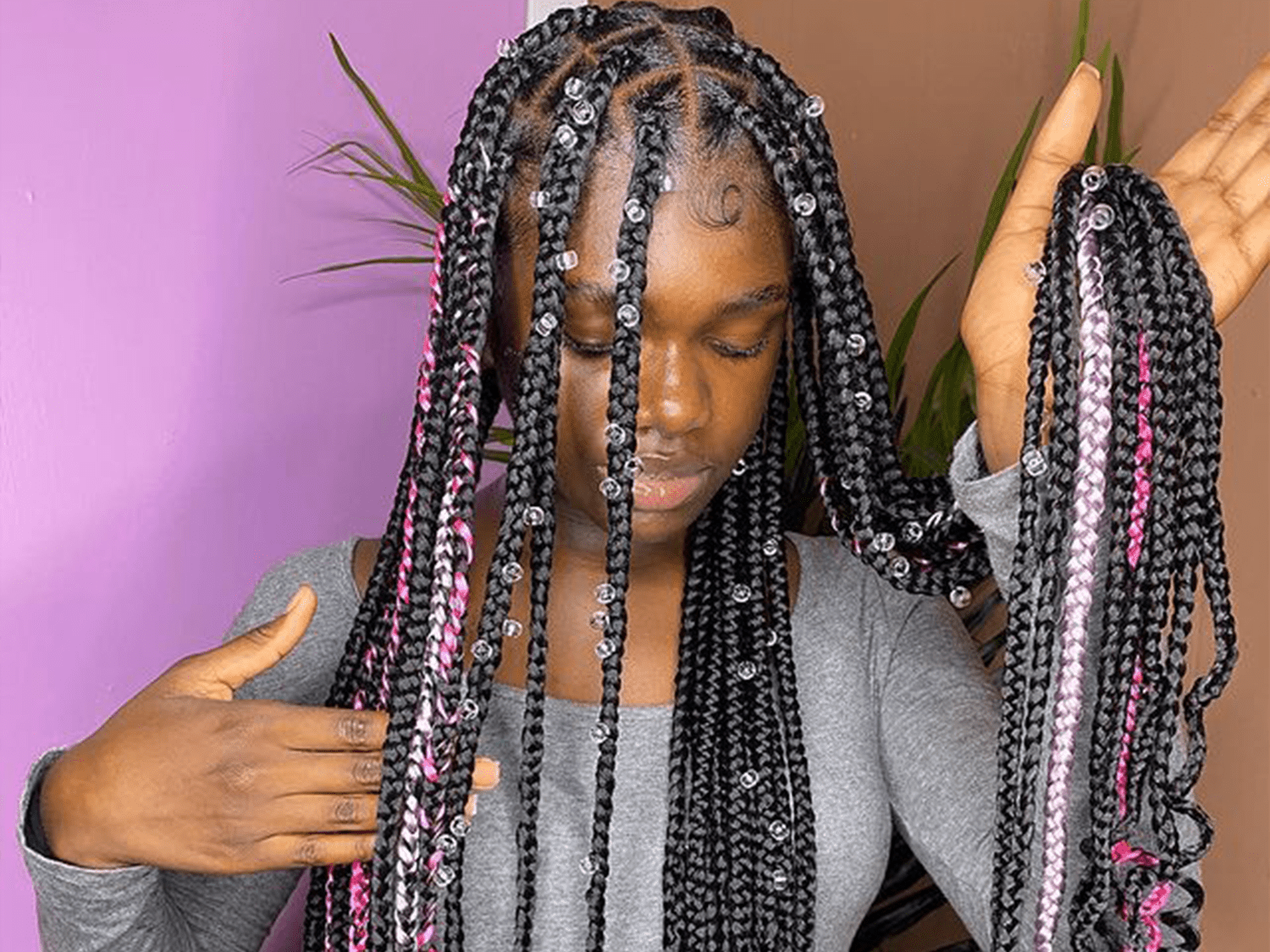 Box Braids With Beads and Threads Box Braids With Beads and Threads — Summer Cornrows 2027