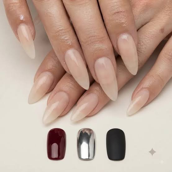 Sheer Nude Milky Pink Stilettos Sheer Nude Milky Pink Stilettos — Date Night Nails 2027