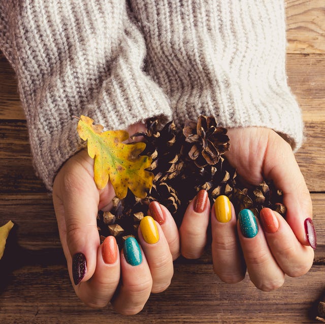 Fall Color Block Short Almonds Fall Color Block Short Almonds — Professional Nails 2027