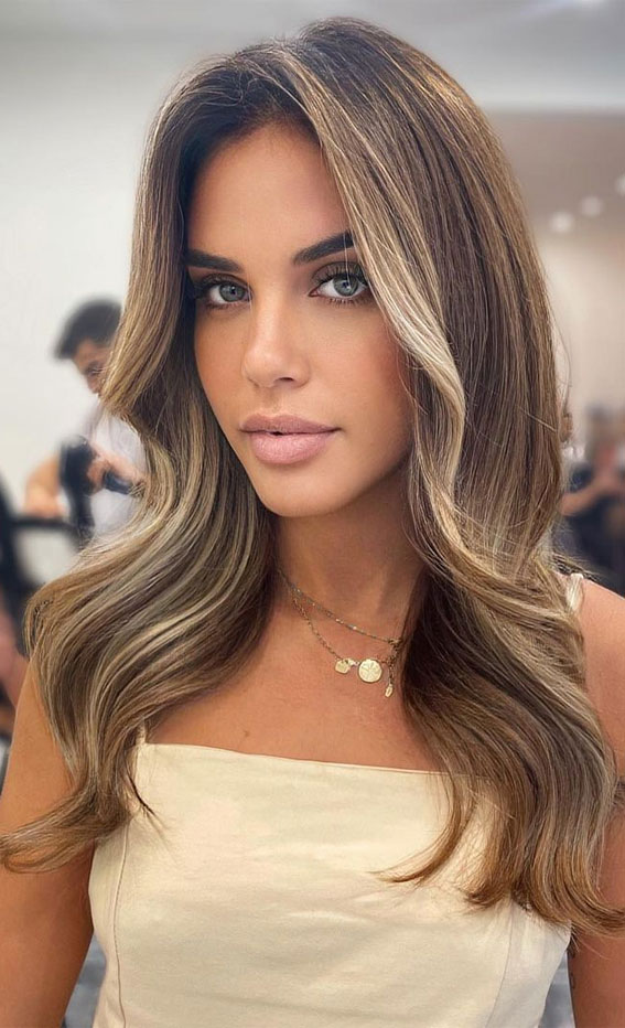 Ash Blonde Collarbone with Subtle Brown Lowlights — Lowlights 2027