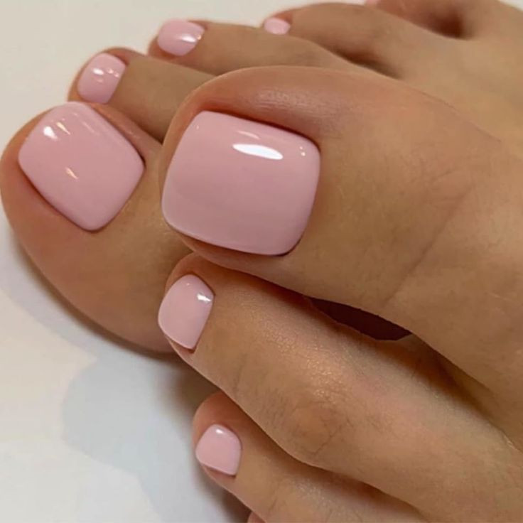 Opaque Light Pink Toenails Opaque Light Pink Toenails — Neutral Toe Nails 2027