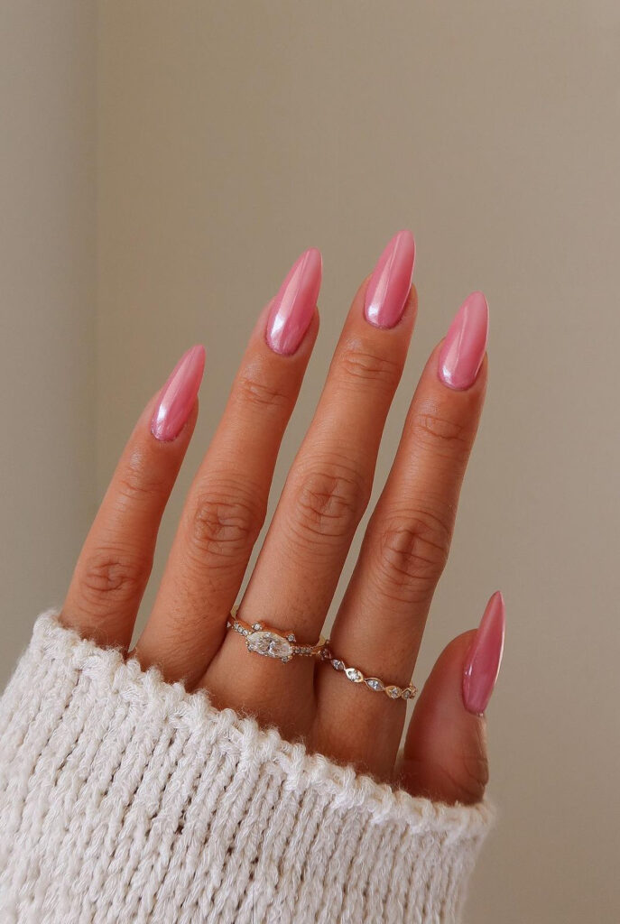 Pearlescent Shimmer Stiletto Nails Pearlescent Shimmer Stiletto Nails — Spring Acrylic Nails 2027