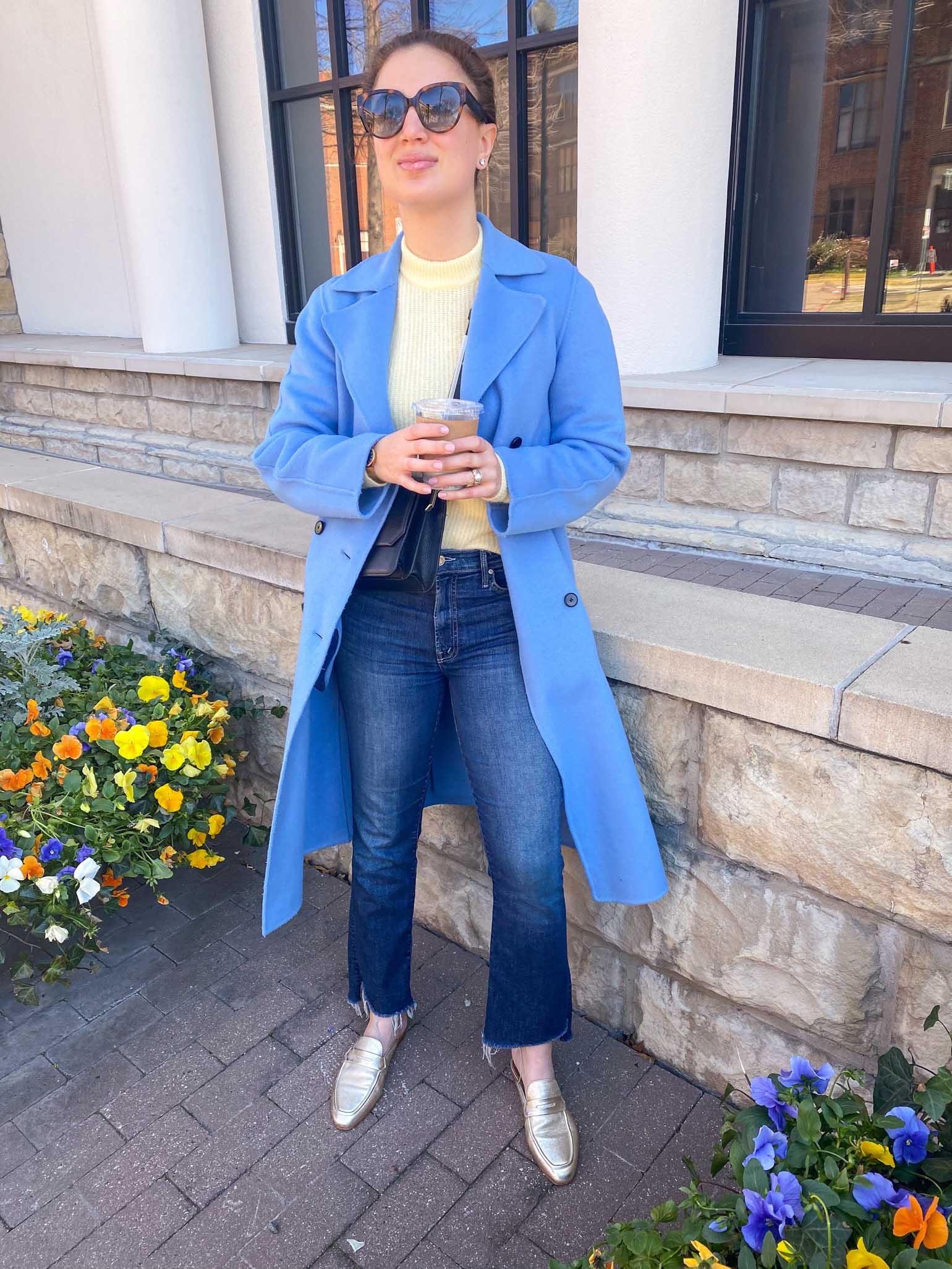 Transitional Weather Style: Knit Sweater and Flare Jeans — Dallas Outfits 2027