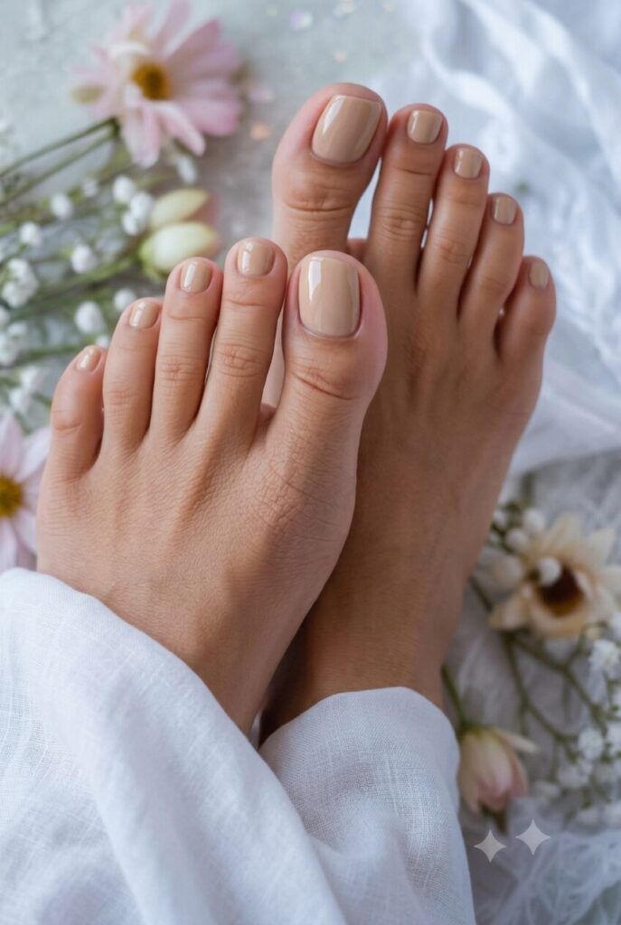 Creamy Nude Beige Polish Creamy Nude Beige Polish — Summer Pedicure Colors 2027