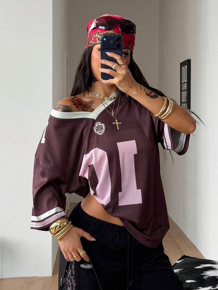 Maroon Mesh Football Jersey Meets Streetwear Edge — Streetwear Gym Outfits 2027