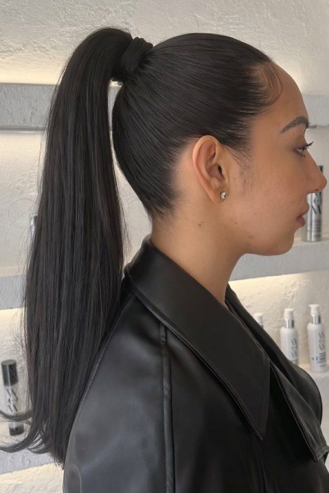 Black Visual Idea — Ponytail Hairstyles 2027 for Shoulder Length Hair