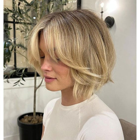 Collarbone Bob With Curtain Bangs Collarbone Bob With Curtain Bangs — Classic Bob 2027