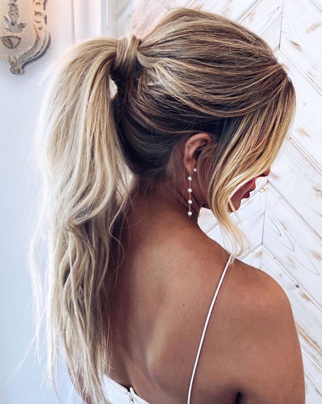 Honey Blonde High Ponytail With Waves — Ponytail Hairstyles 2027 for Thin Hair